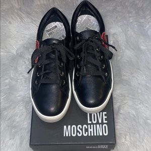 Love Moschino Black and Red Sneakers